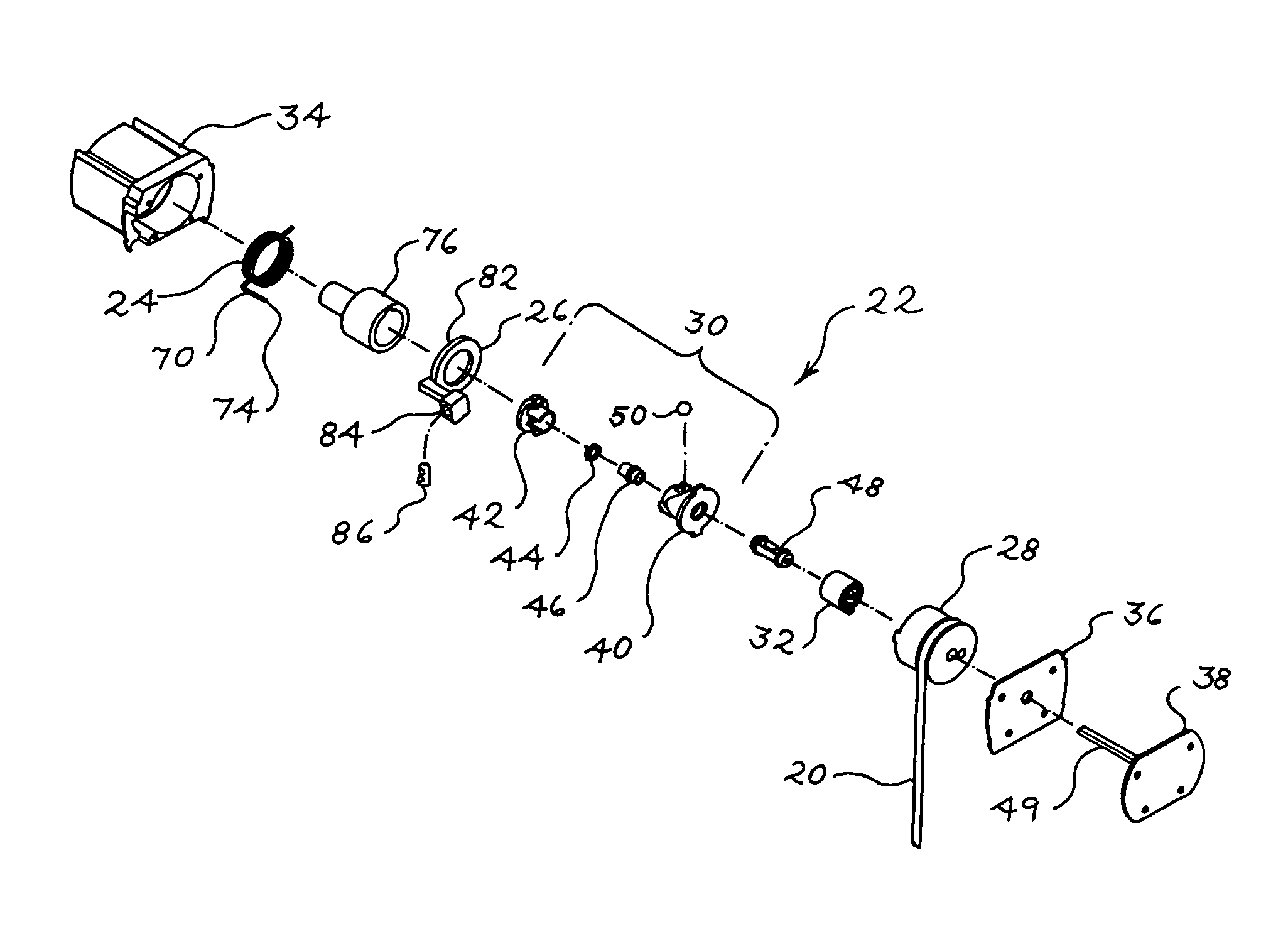 Control module having a clutch for raising and lowering a window shade