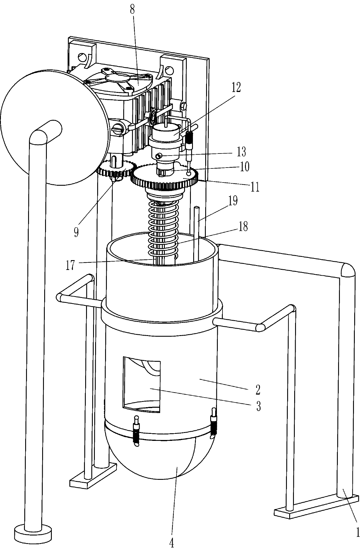 Comprehensive medicine grinding device for pediatric department