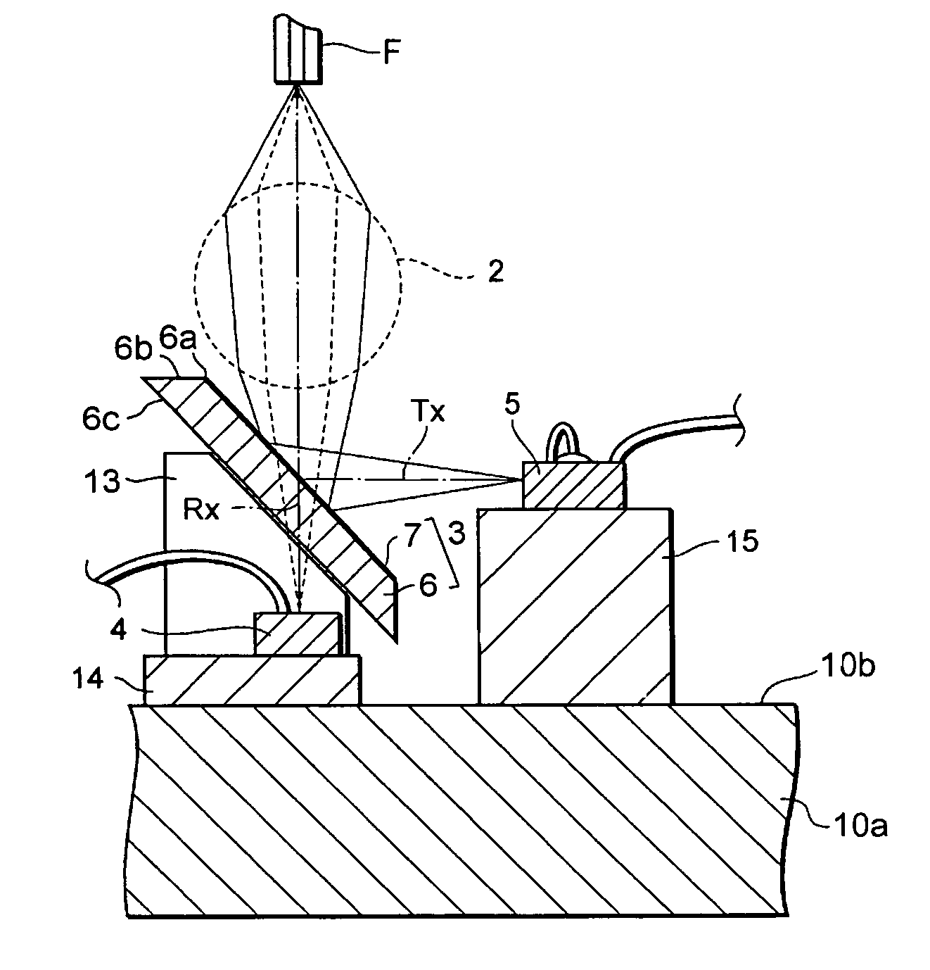 Bi-directional optical module with improved optical crosstalk