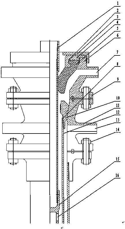 Horizontal well open hole screen casing damaging detection tubular column