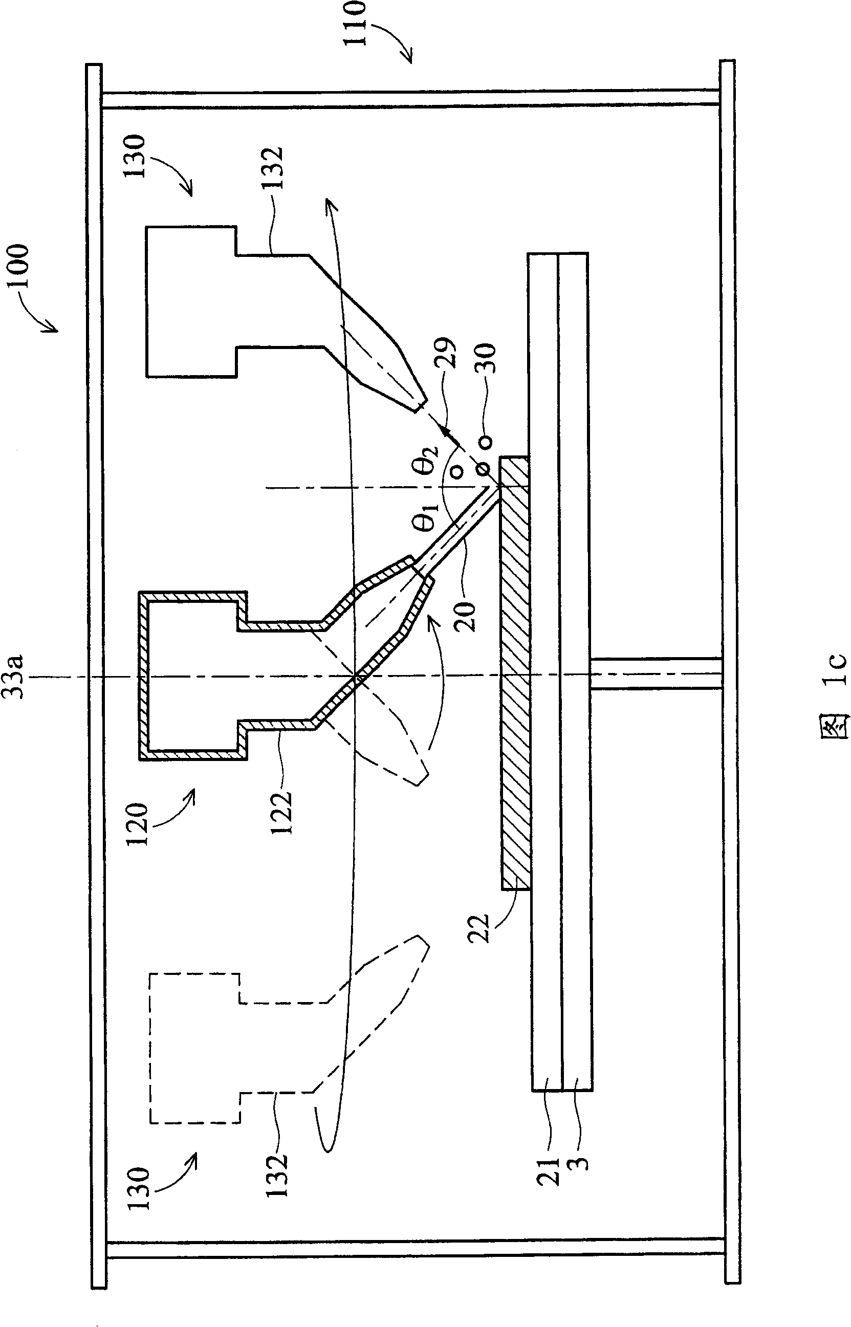 Plasma film coating device and method