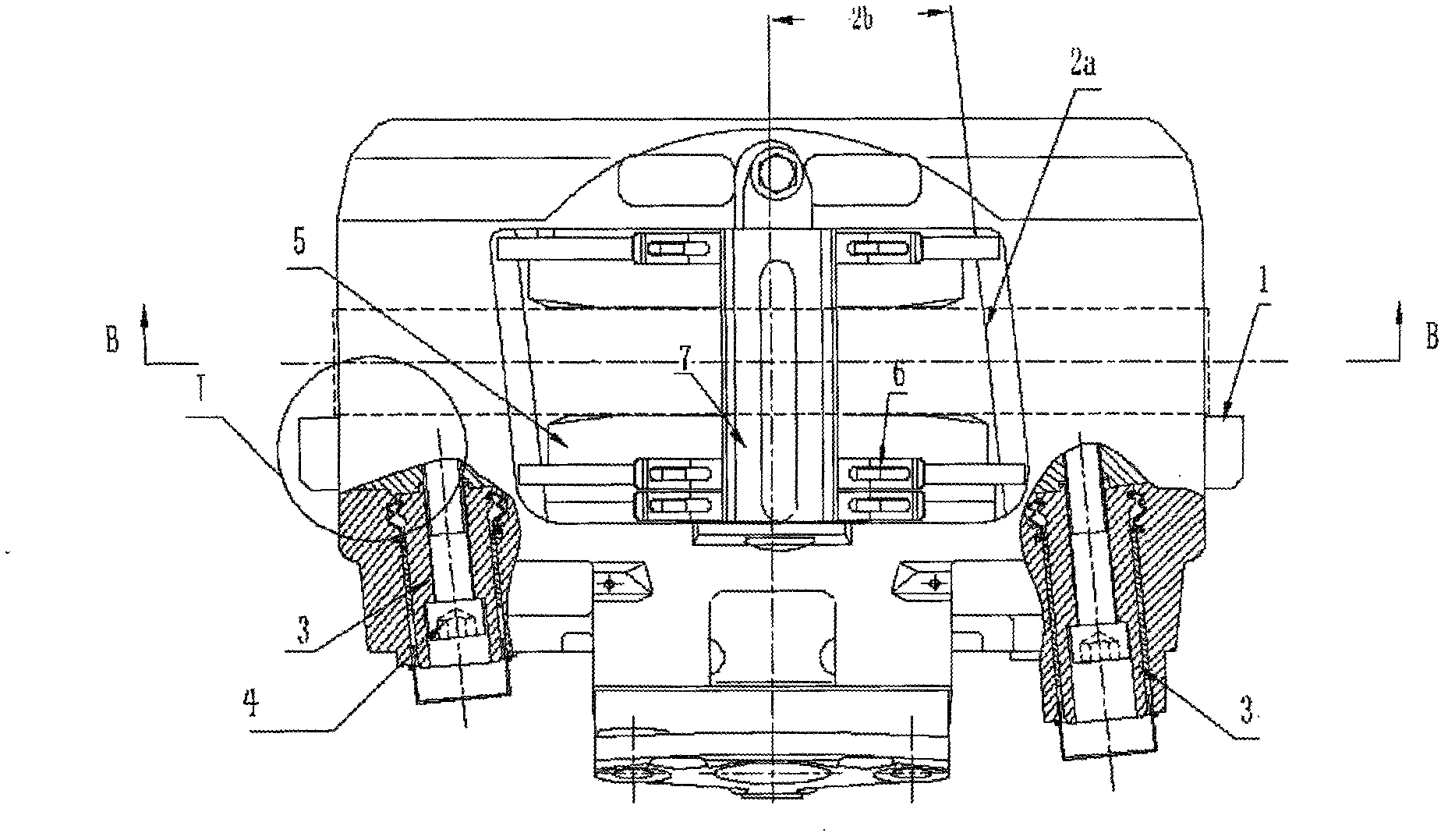 Bracket-free floating air pressure caliper disc brake