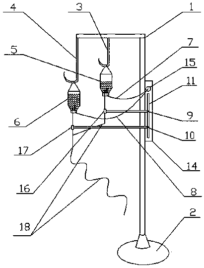 Automatic bottle exchanging infusion bottle frame