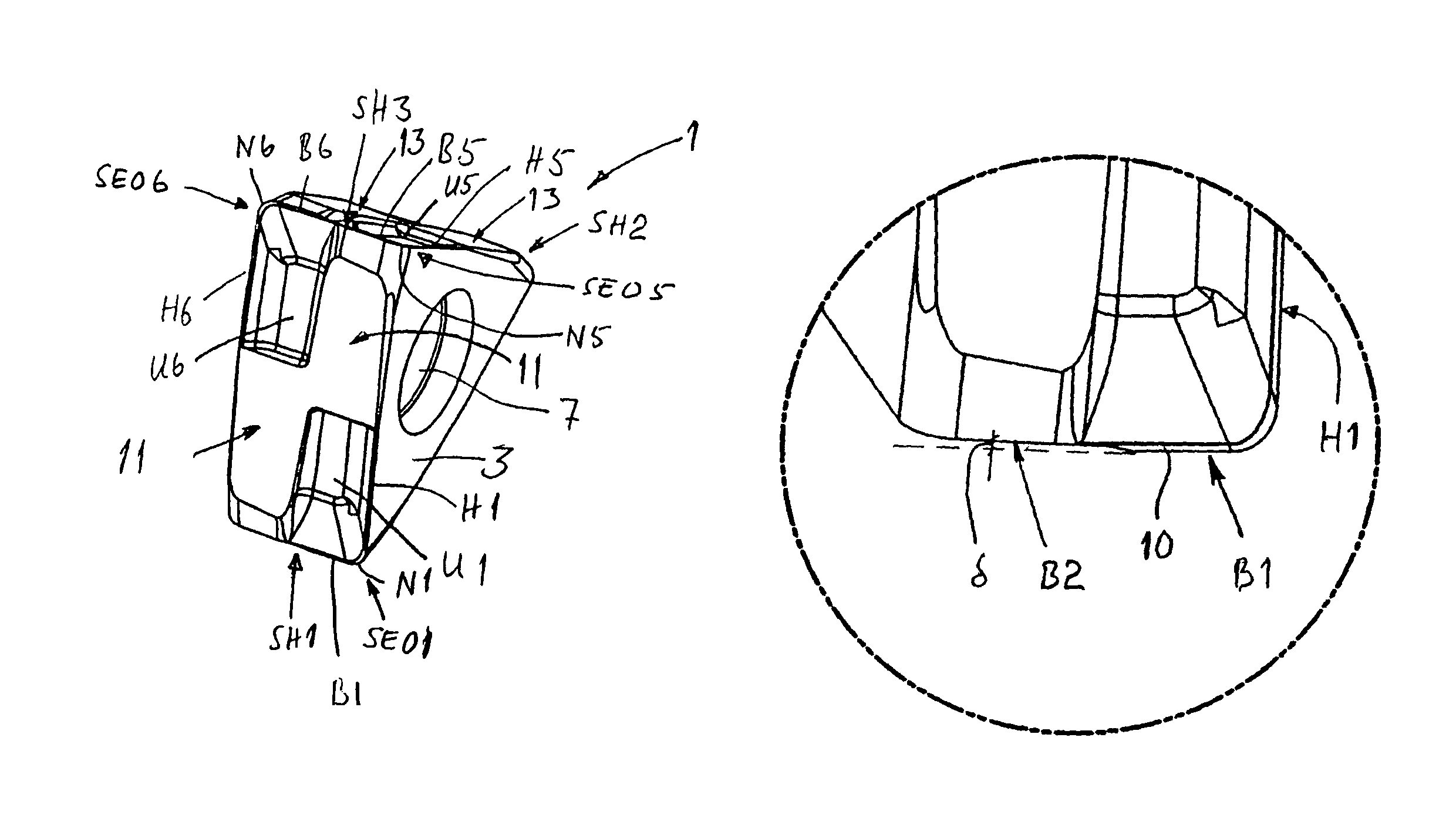 Cutting insert and tool for chip removing machining