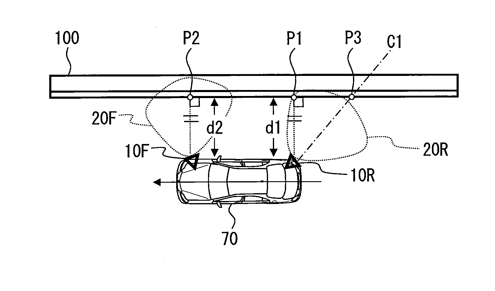 Adjacent vehicle detection device