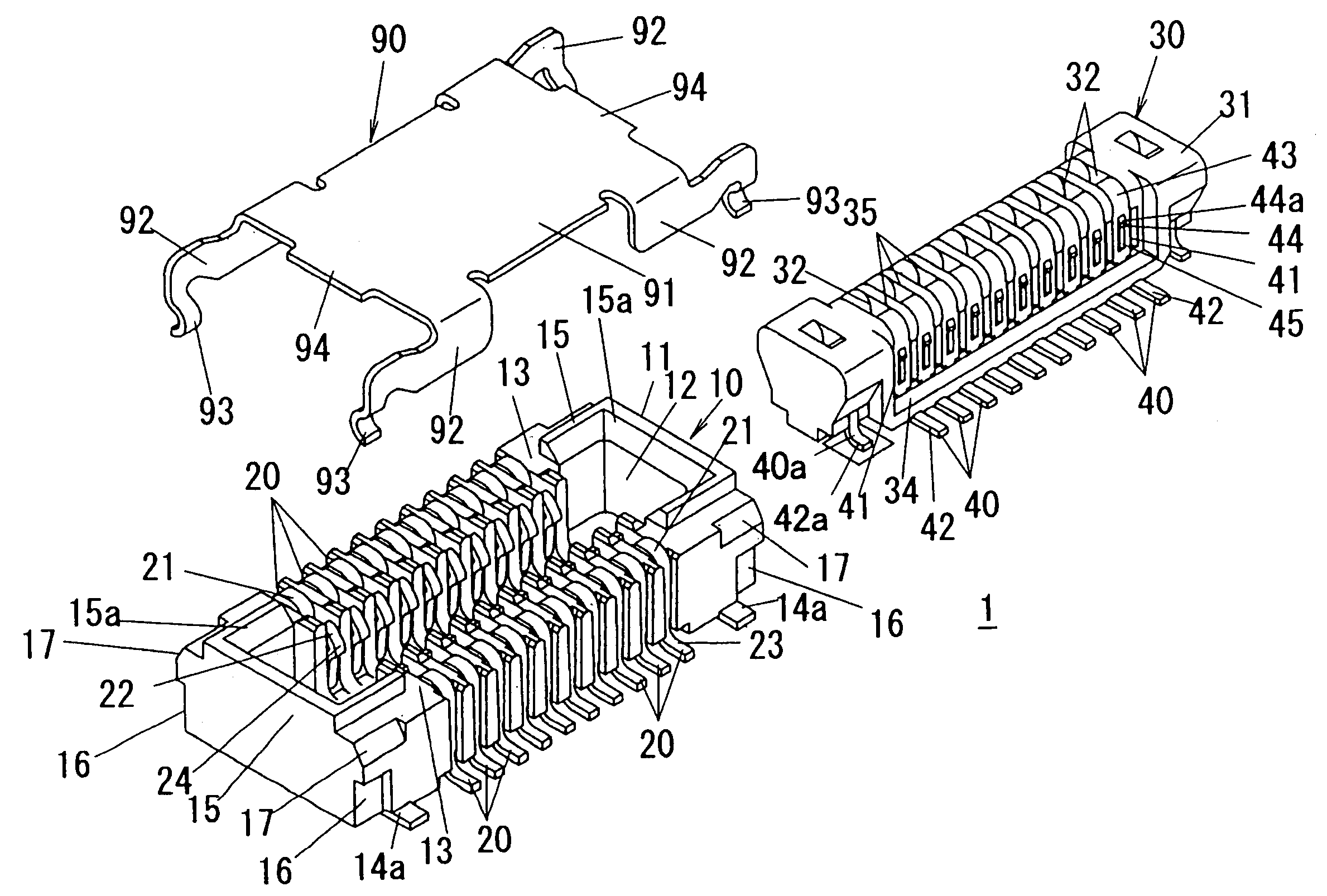 Connector for electrically connecting electronic components