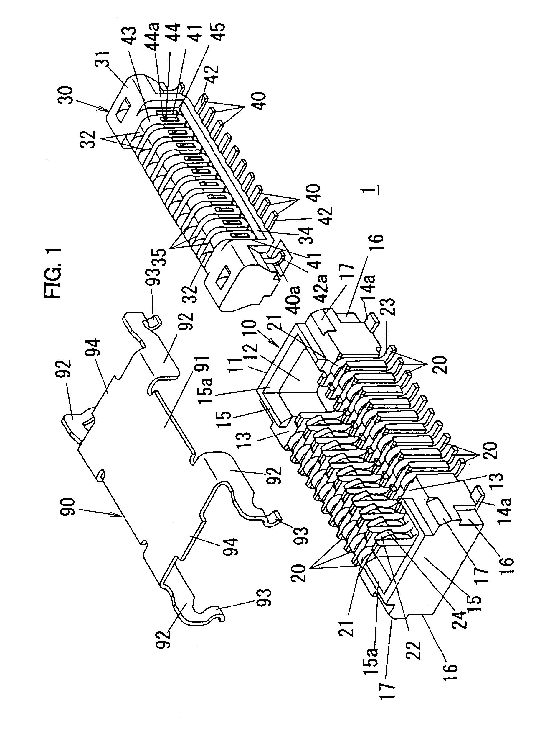 Connector for electrically connecting electronic components