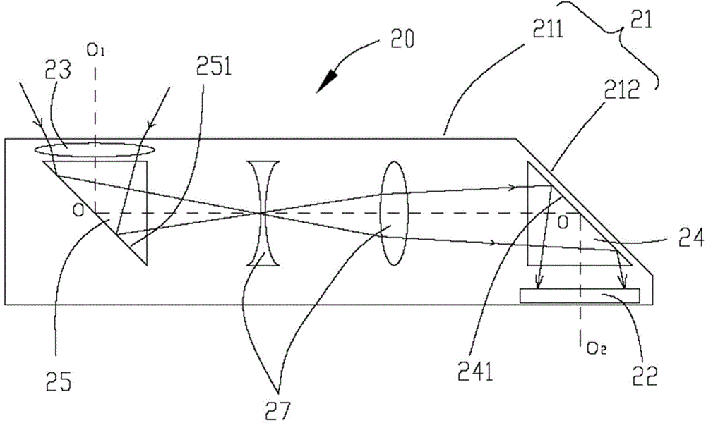 Optical zooming camera module and mobile terminal provided with optical zooming camera module