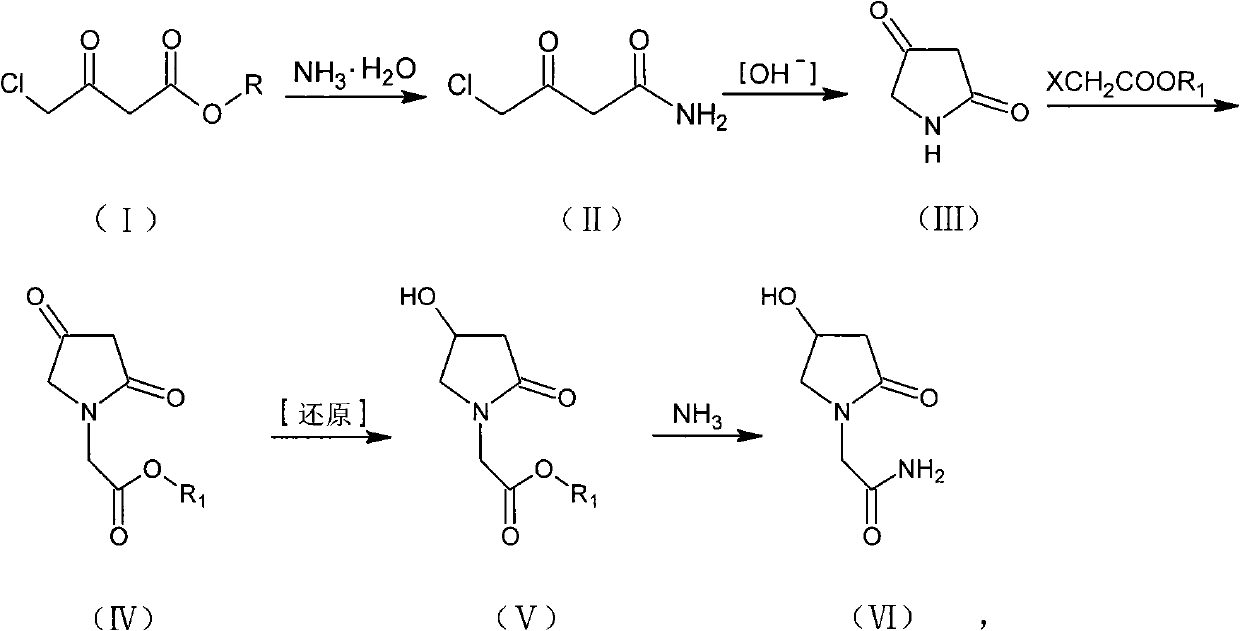 Preparation method of Oxiracetam