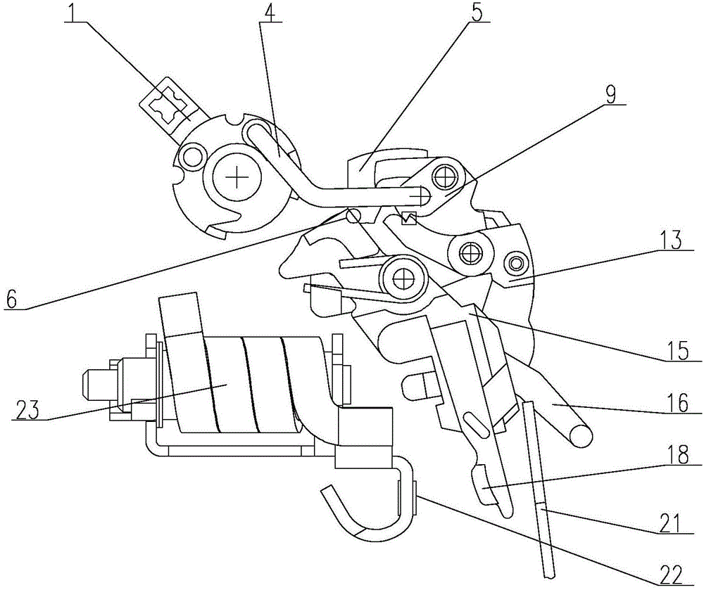 Operation device of miniature multi-pole circuit breaker