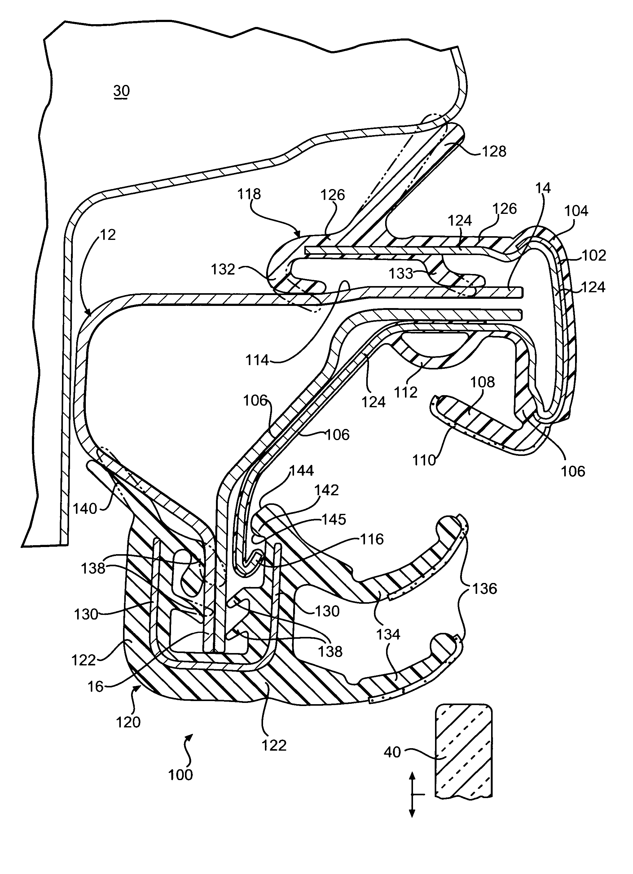 Seal and molding assembly