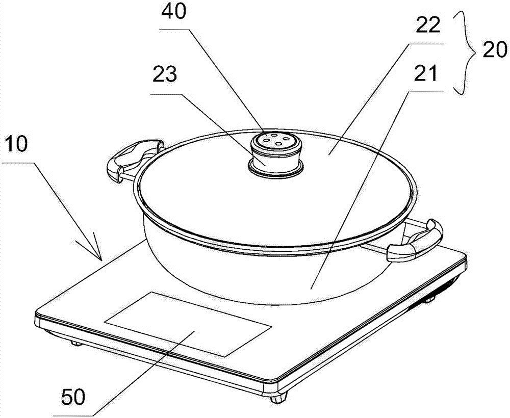 Cooking device with nutritional ingredient analysis function