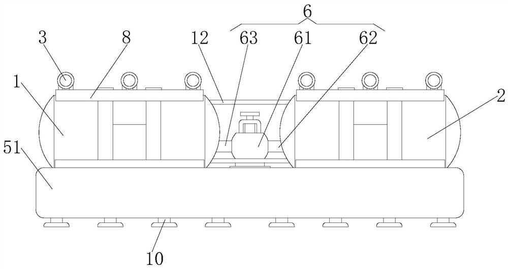 Centrifugal air compressor with energy dissipation and shock absorption functions