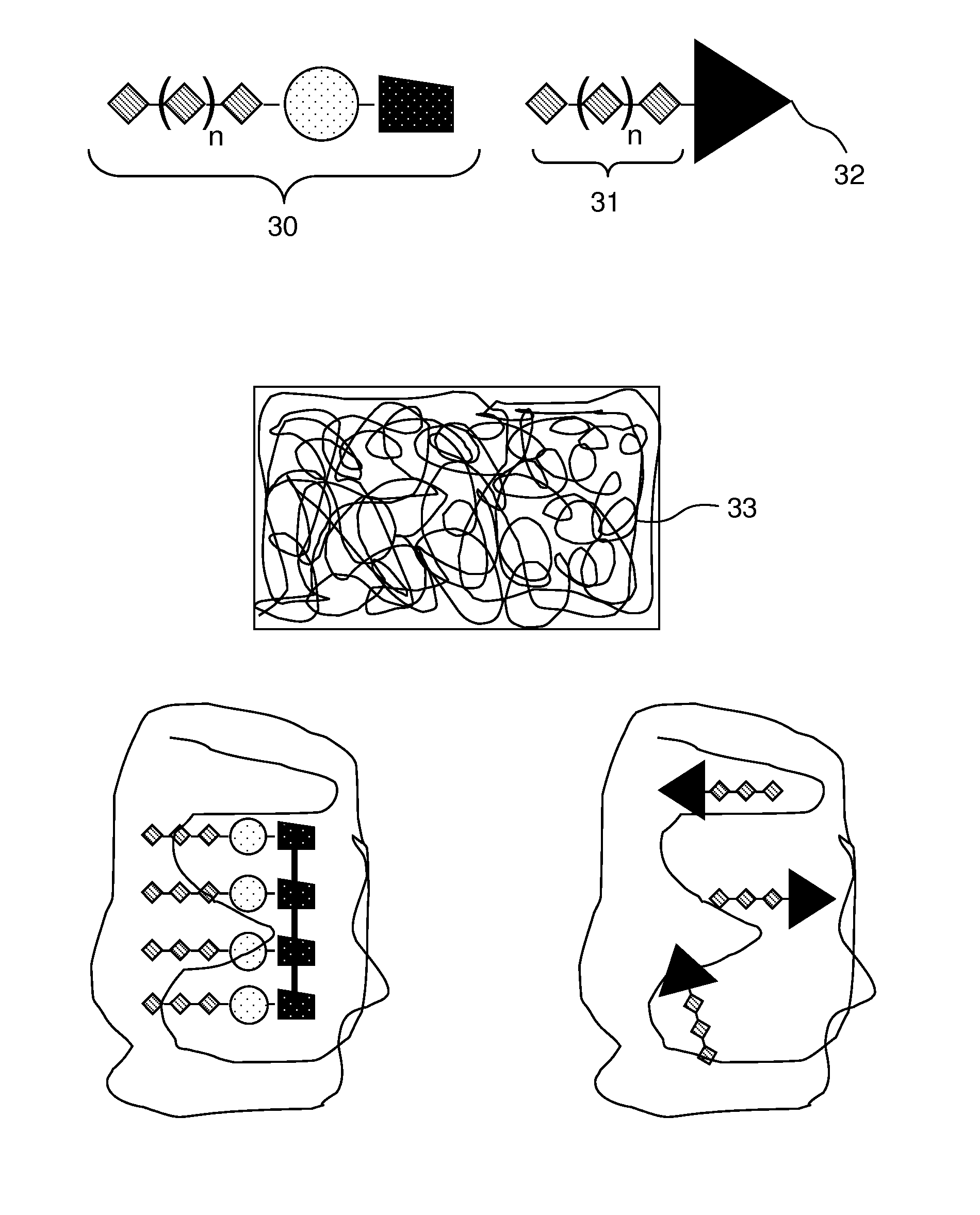 Method for the production of labelled scaffolds, comprising at least one reactive fluorinated surfactant, and scaffold produced therewith