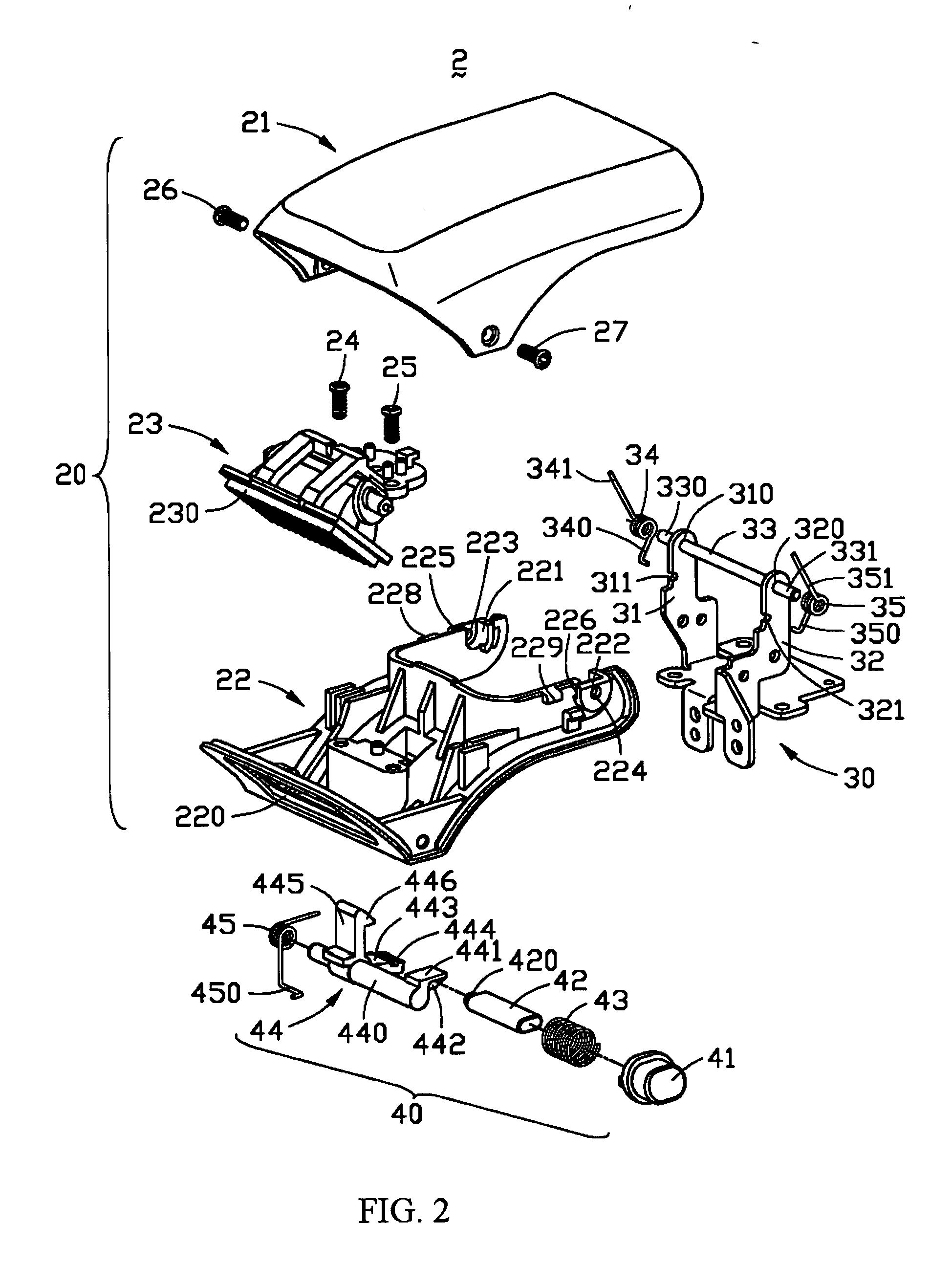 Pop-up flash unit for camera