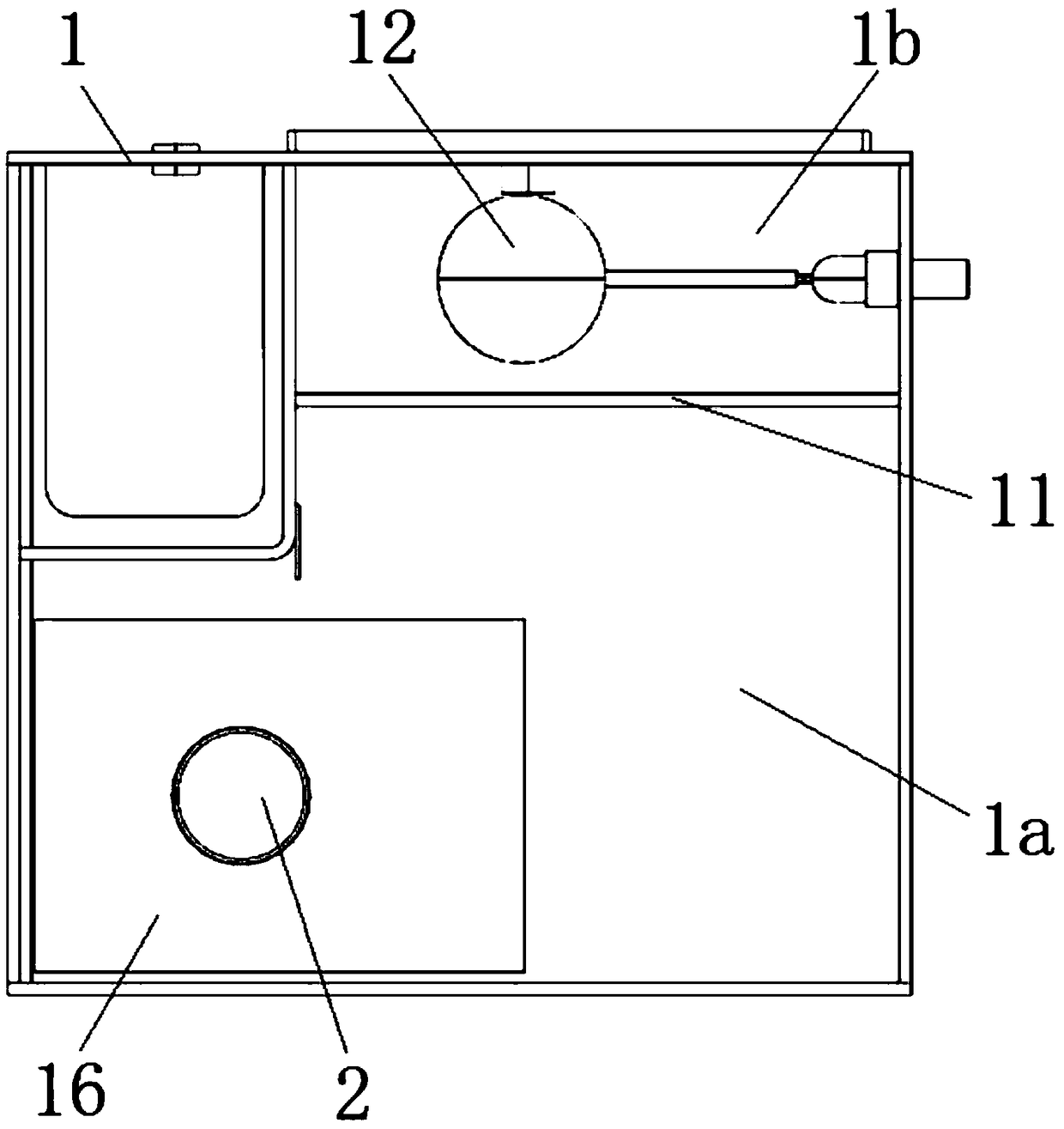 Water-saving washing tank for diesel engine exhaust gas