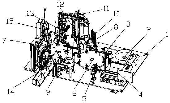 Full-automatic assembling process for crane drill bit drill spindle