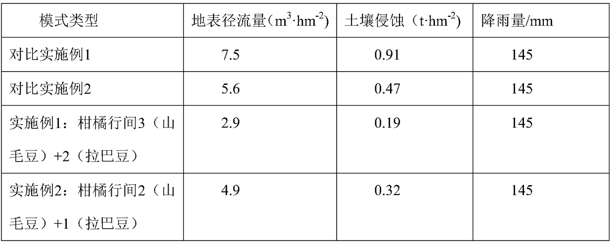 Method for improving citrus orchard ecological environment by interplanting Tephrosia candida and Dolichos lablab L.