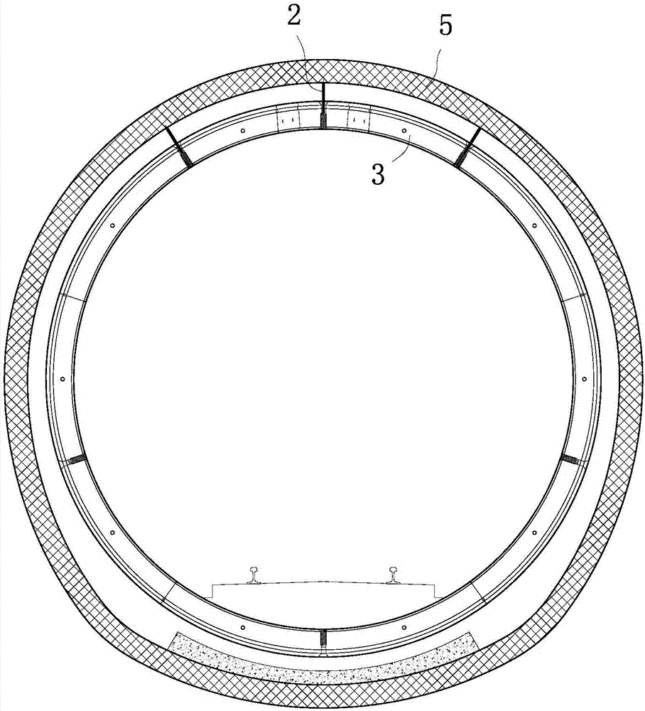 Duct piece floating resisting structure capable of passing through mine tunnel through shield empty pushing and construction method