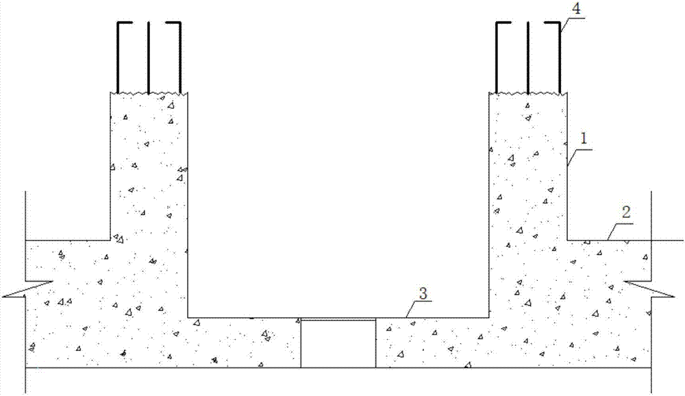 Metro depot reserved stand column inspection pit rail construction method