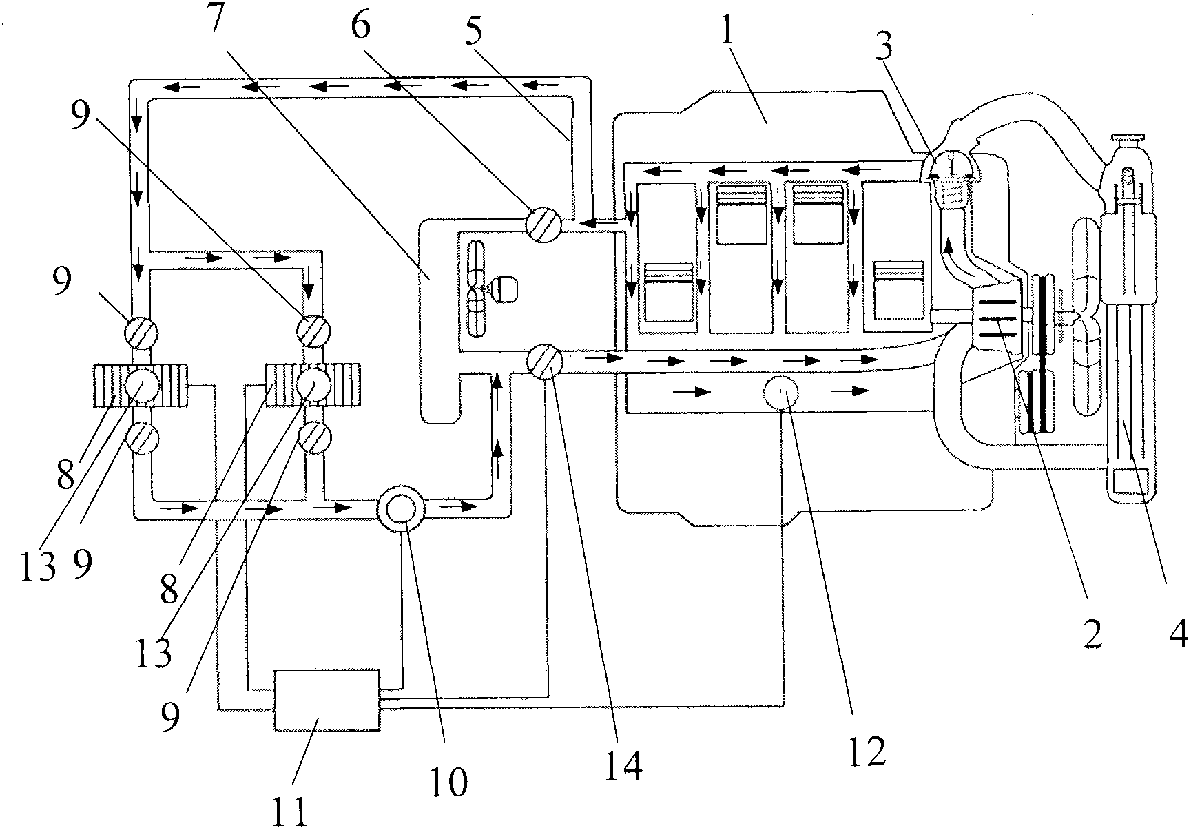 Heat accumulation-type automobile parking heating system and start-up method thereof