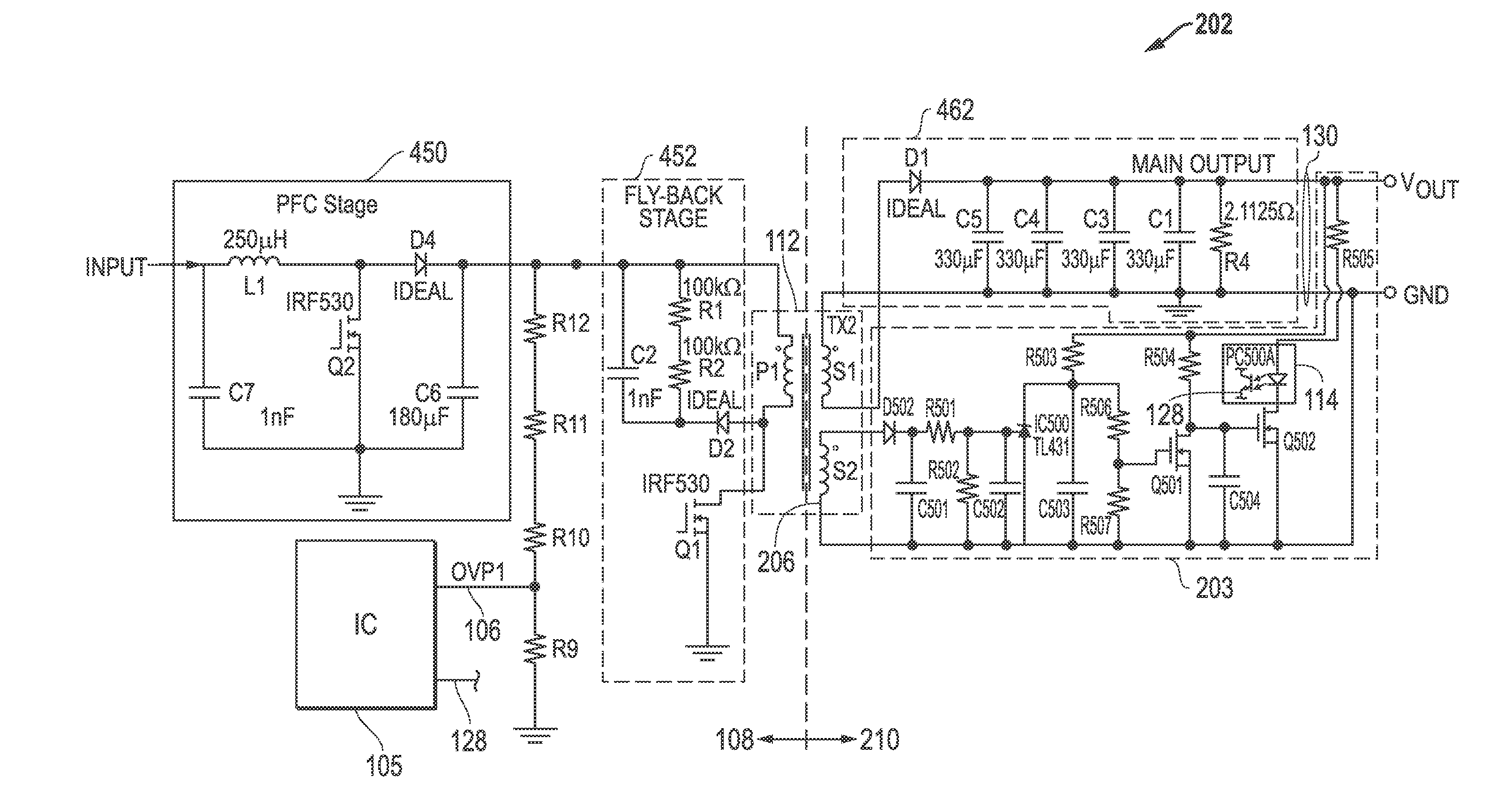 Systems And Methods For Inductive Overvoltage Protection Of PFC Buk Capacitors In Power Supplies