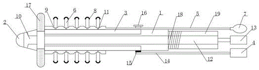 Multifunctional sputum scab removing device for respiration department