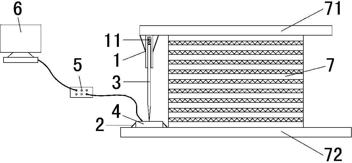 Horizontal deformation recording device for isolation bearing