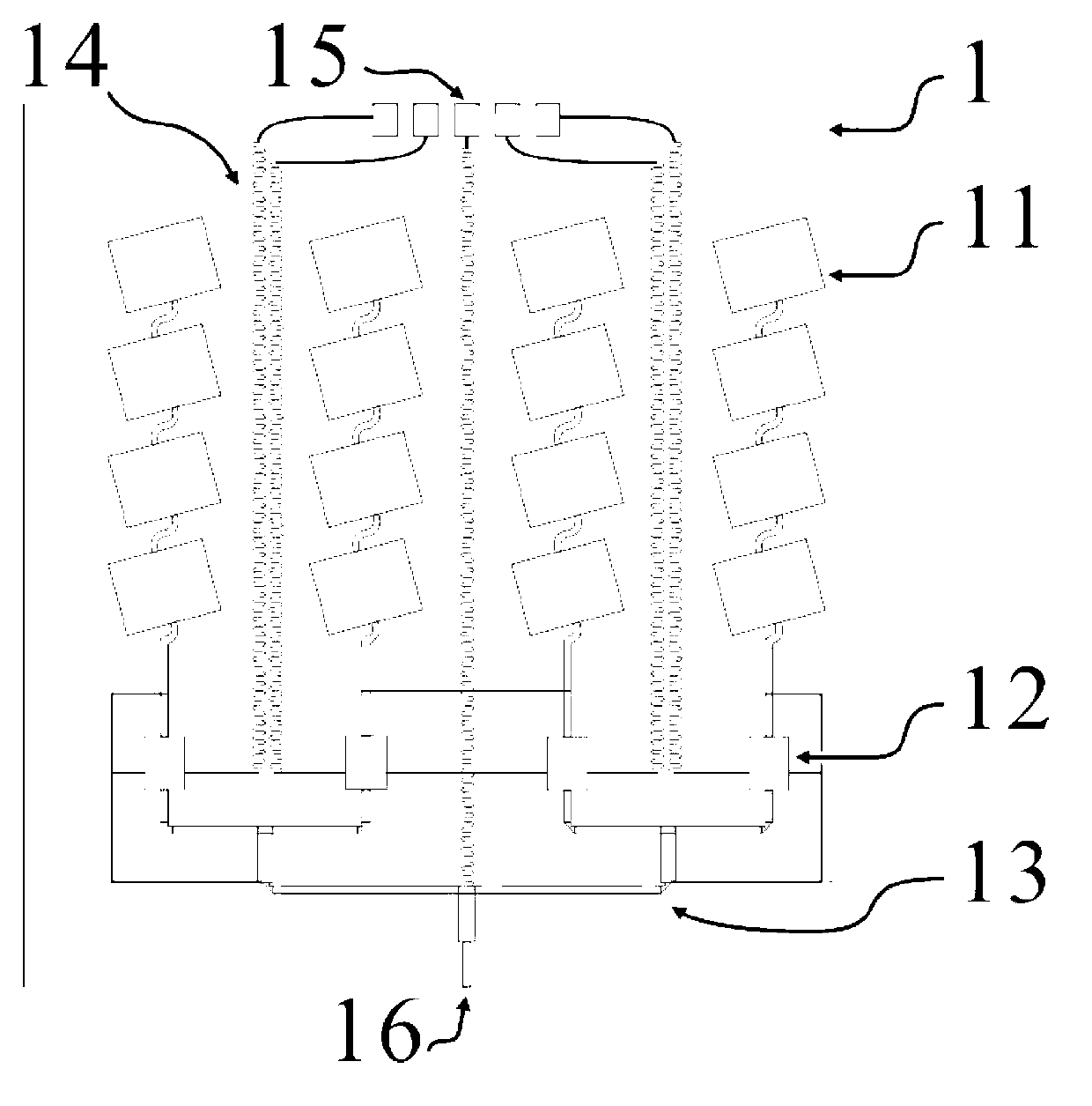 Integrated electronic speed controller phase array antenna, and module and system comprising same