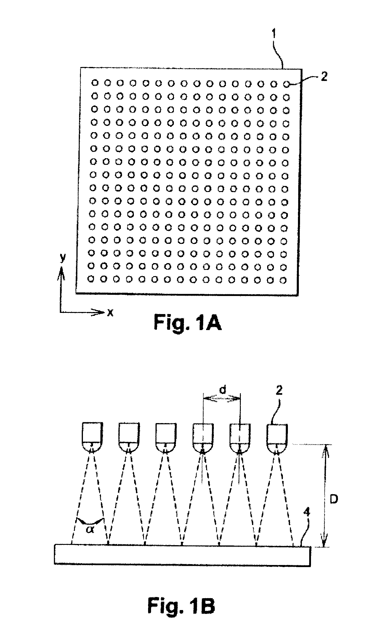 Electrically modulatable extended light source and a measurement device for characterizing a semiconductor including one such source