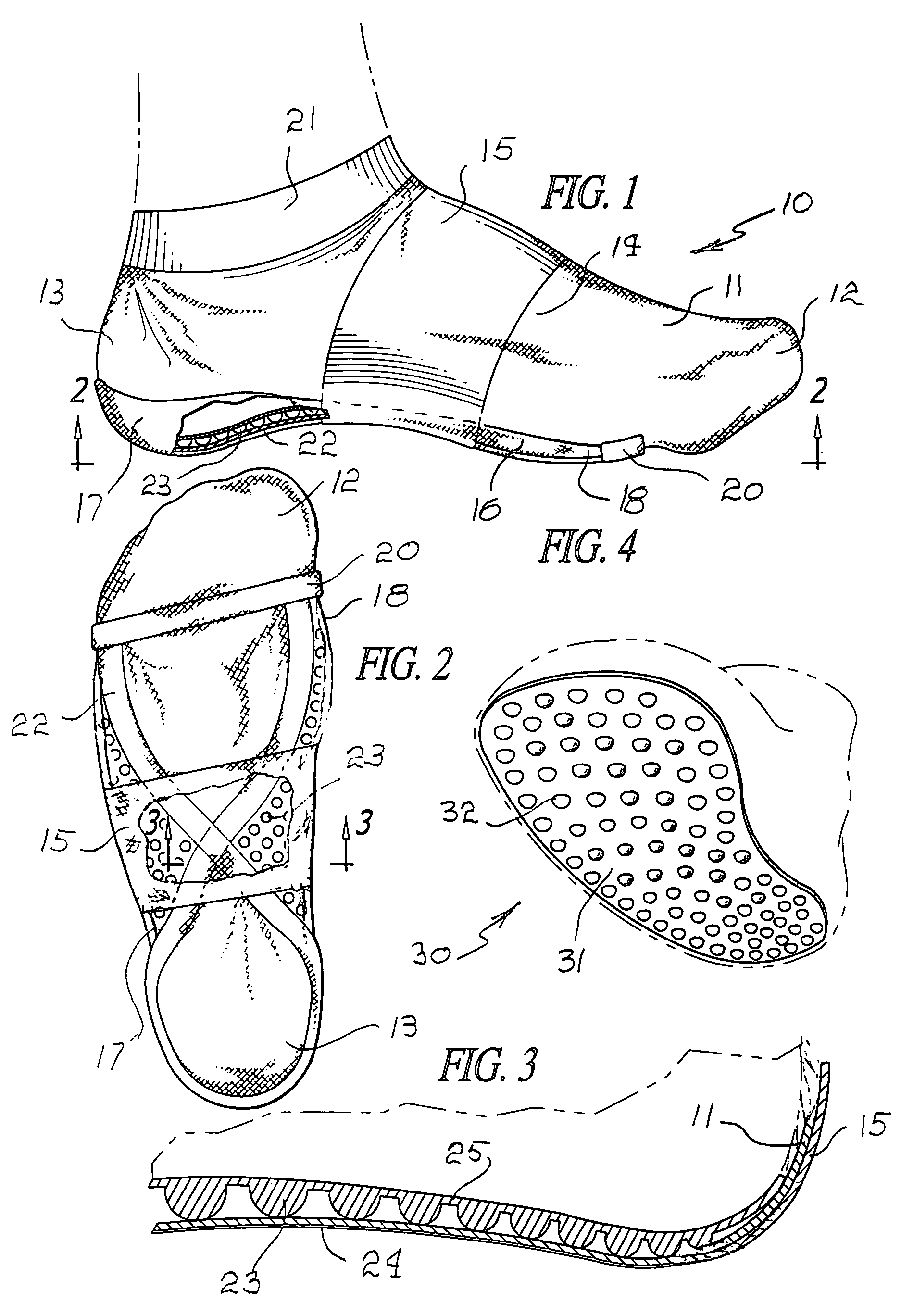 Pilates sock with tactile posture feedback