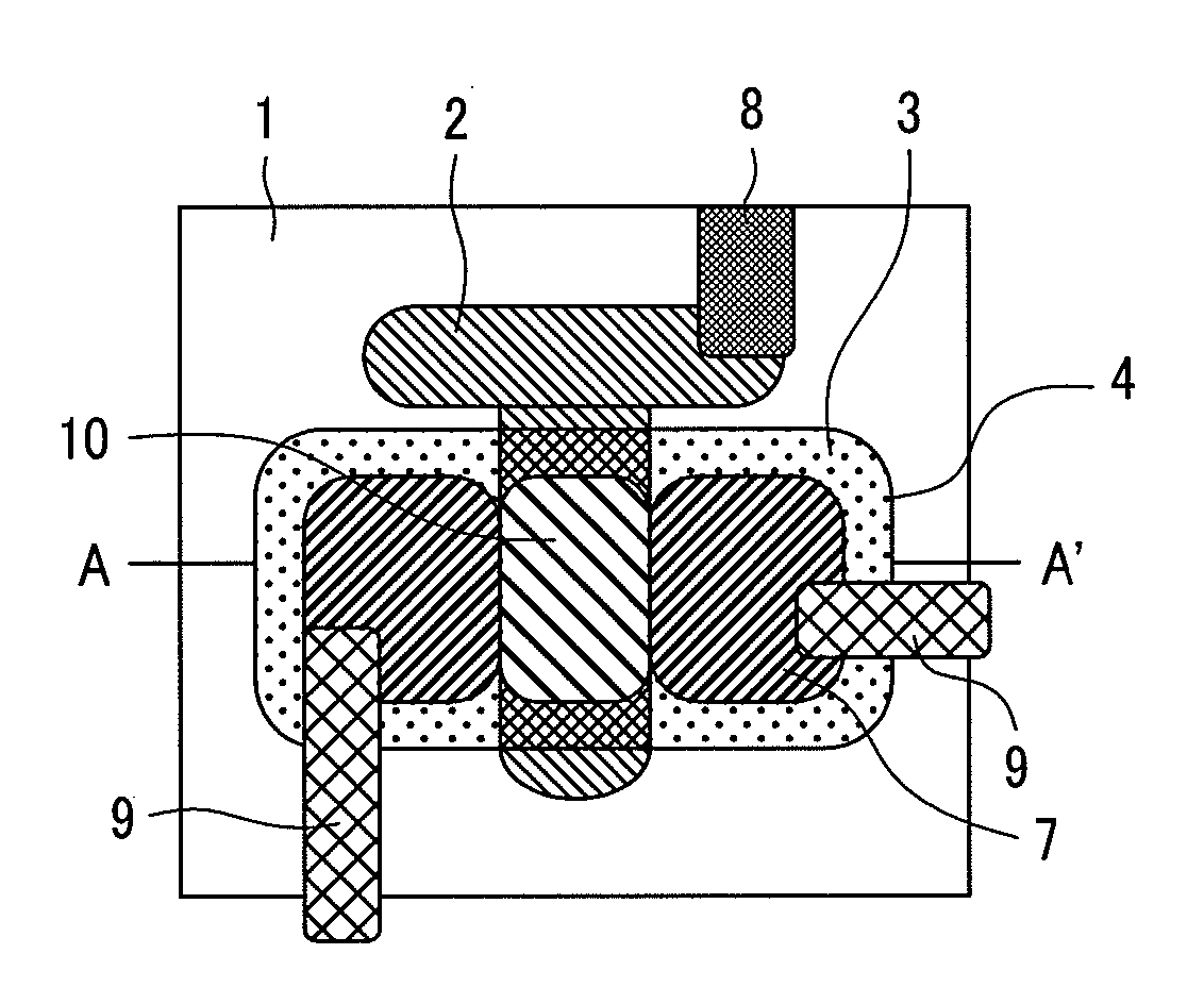 Method of manufacturing a semiconductor device having an organic thin film transistor