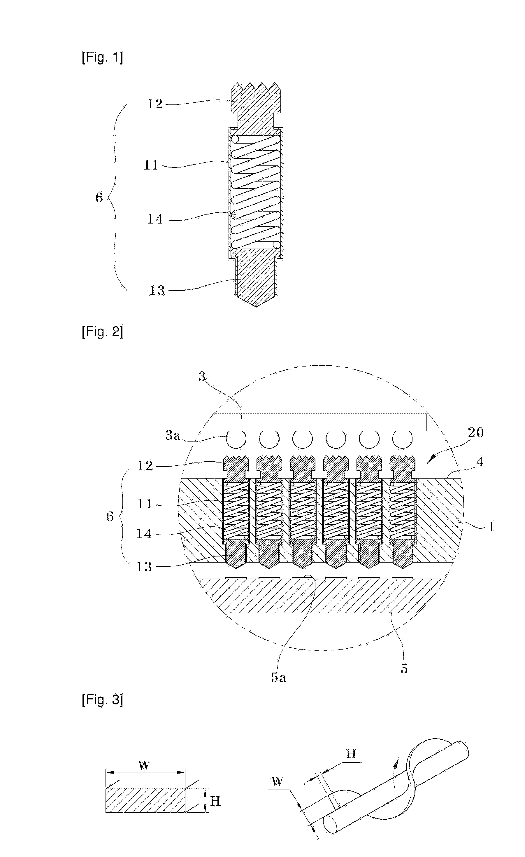 Flat plate folding type coil spring, pogo pin using the same, and manufacturing method thereof