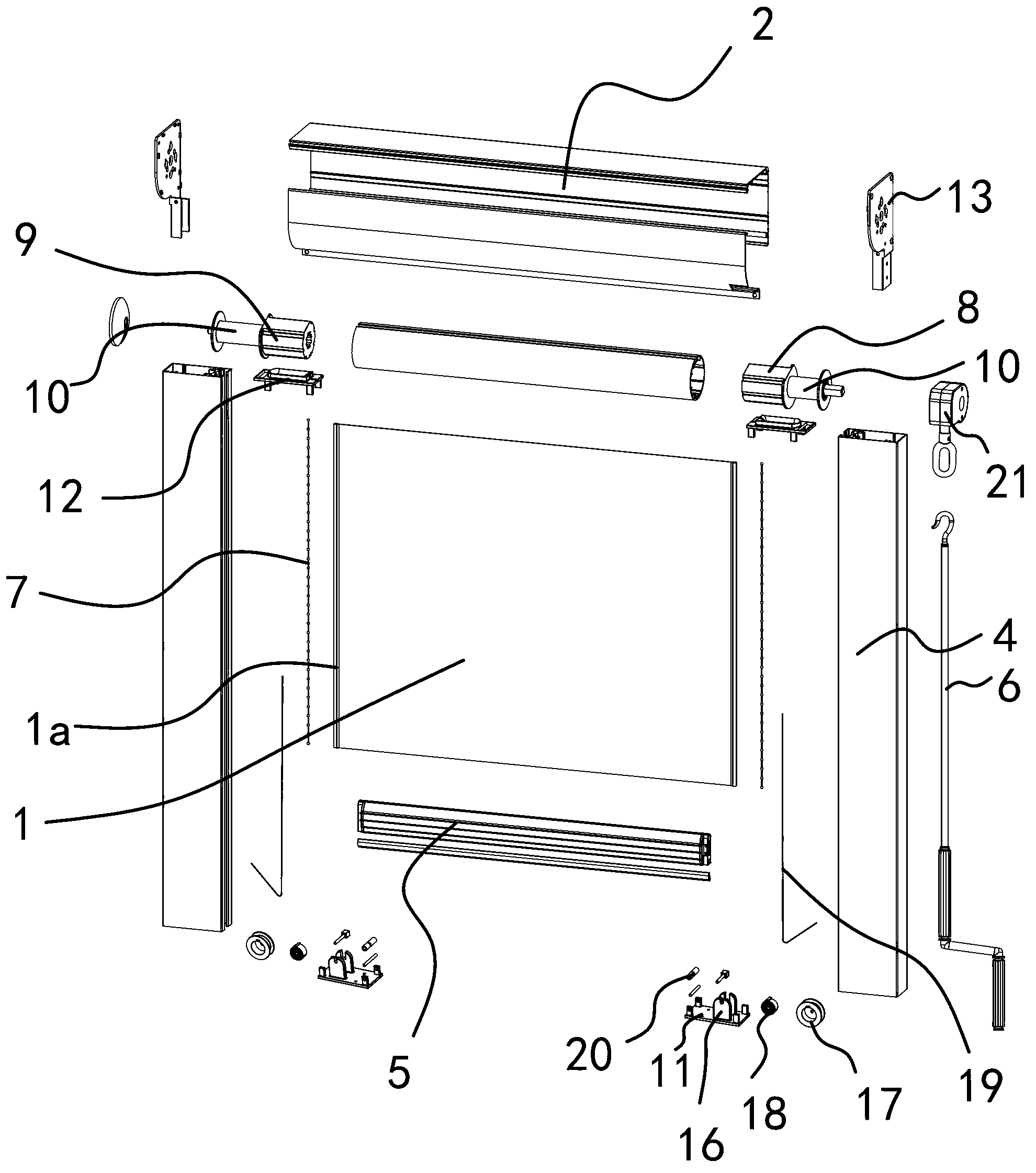 Wind-resistant and sun-shading curtain