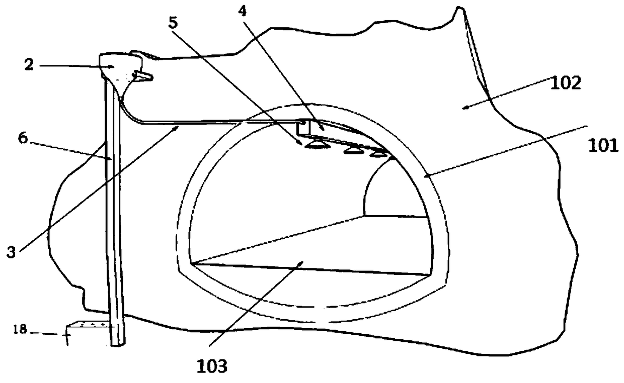 Combined lighting system and lighting method of tunnel natural light and traditional lamps