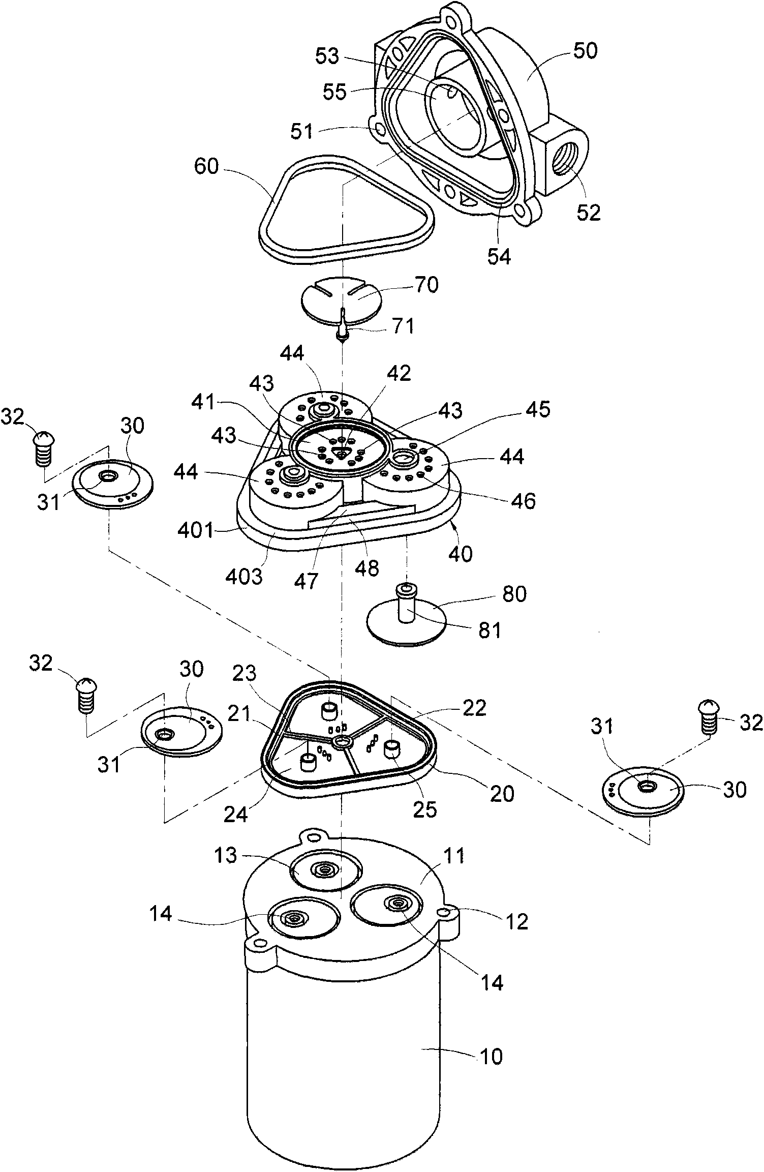 Leak stoppage structure of diaphragm pump head cover body