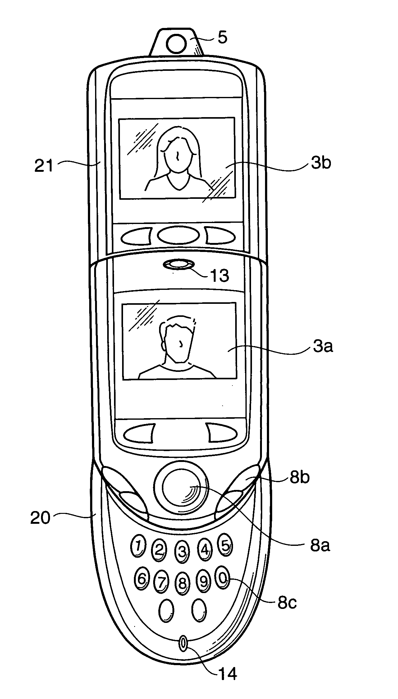 Mobile communications device, and display-control method and program for mobile communications device