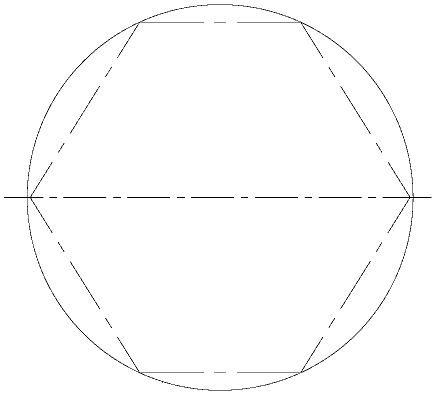 Forging method for hexagonal square plate