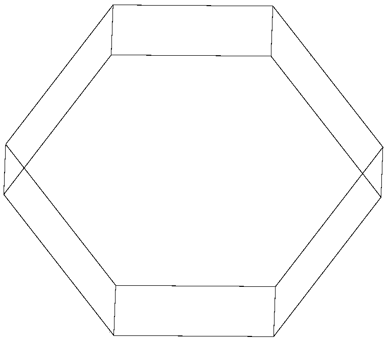 Forging method for hexagonal square plate