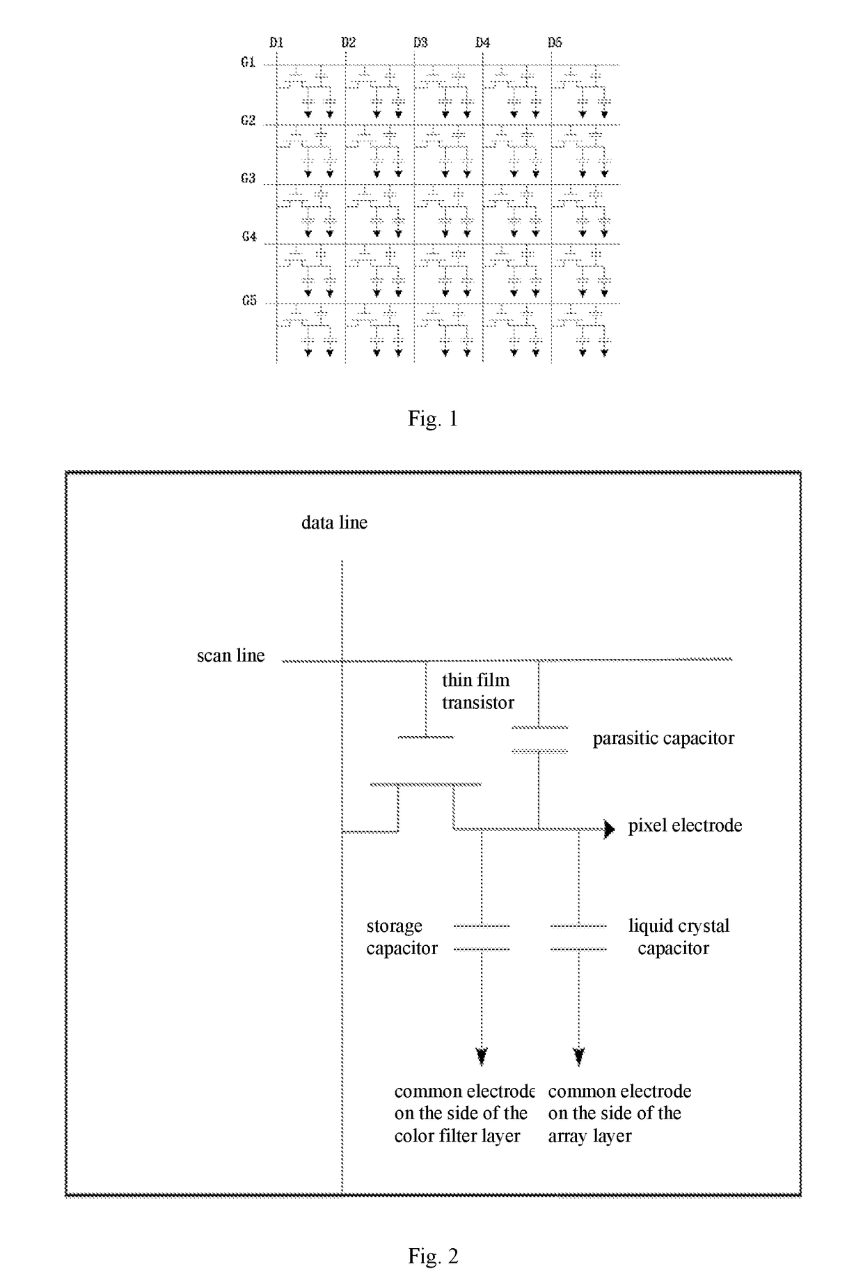 Method and device for decreasing leakage current of in-cell touch liquid crystal panel