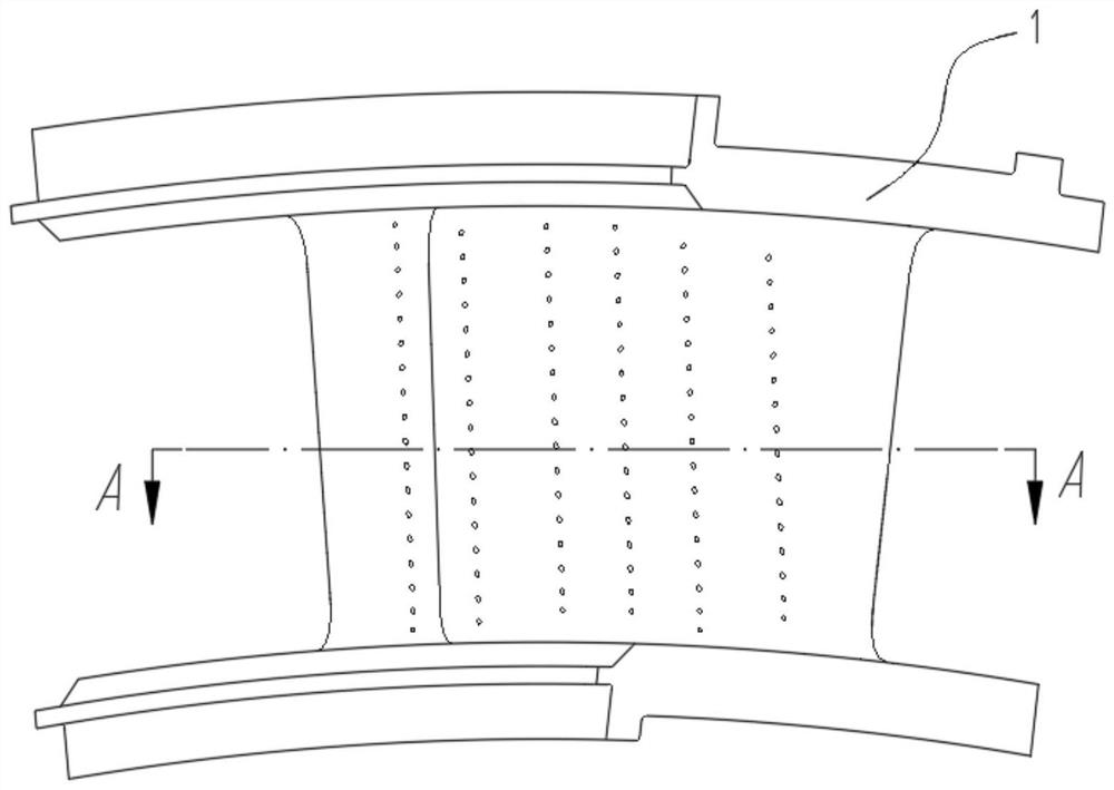 Composite cooling structure for turbine stator blade of gas turbine