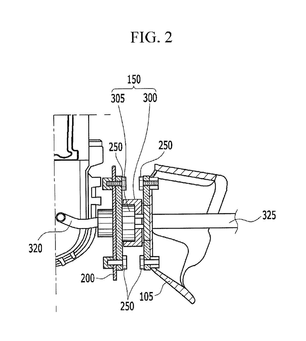 Engagement device of wiper and vehicle body