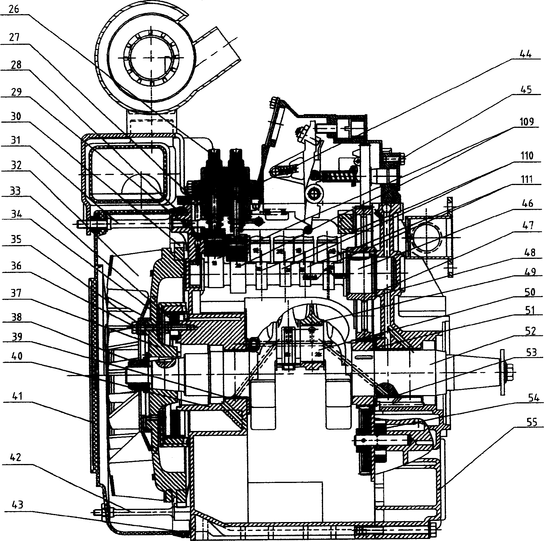 Air-cooled diesel engine