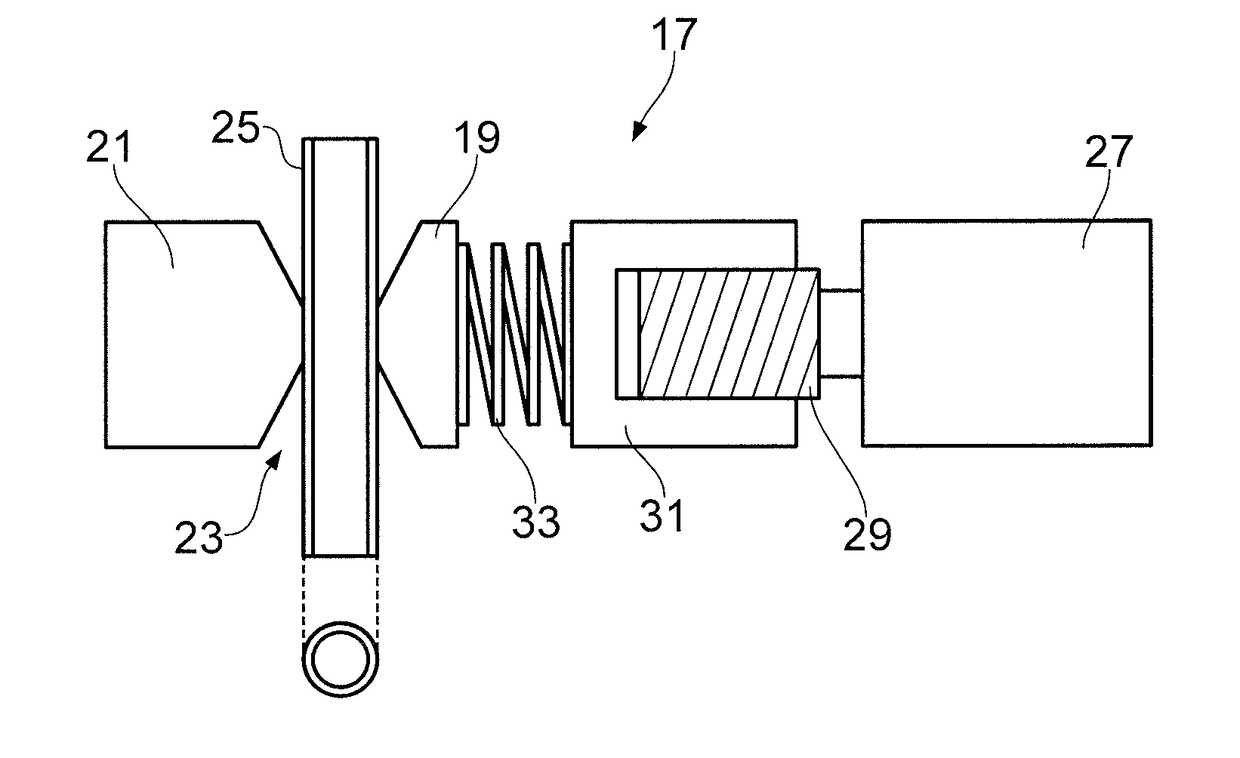 Pinch valve for a urinary drainage system