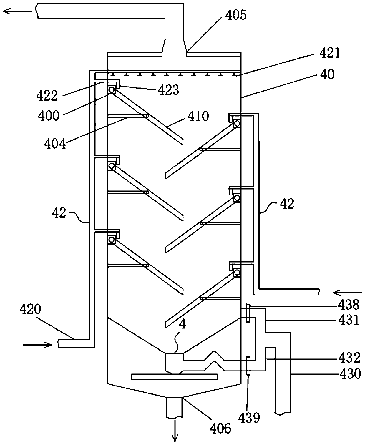 Sintering flue gas desulfurization and denitrification apparatus