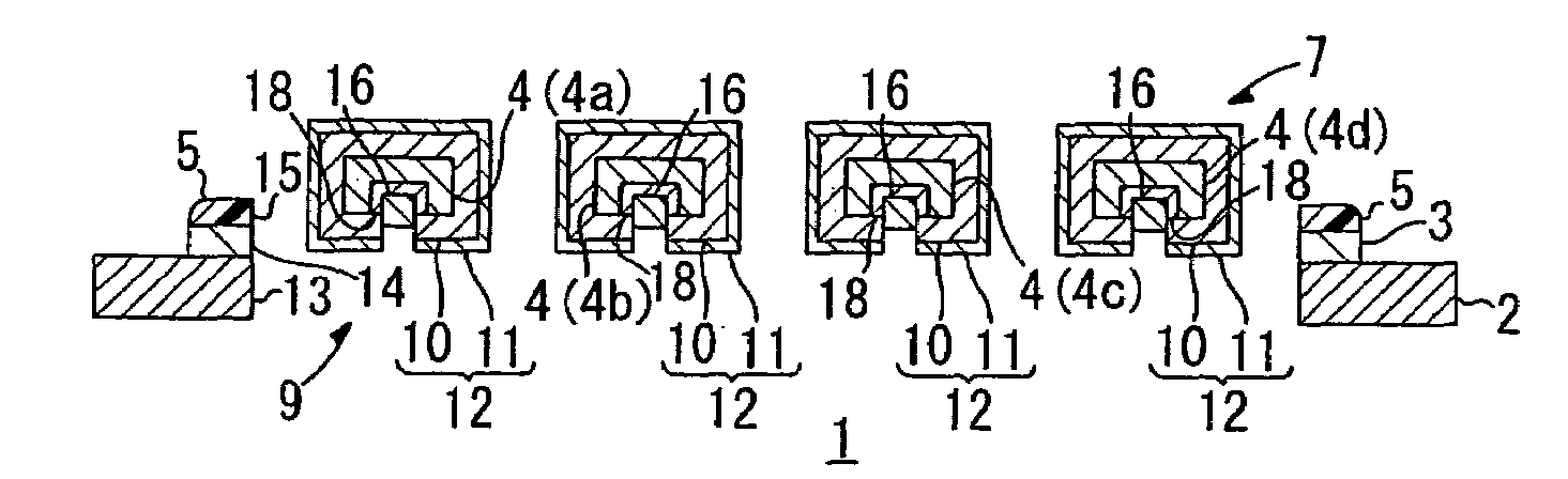 Suspension board having a circuit and a flying lead portion