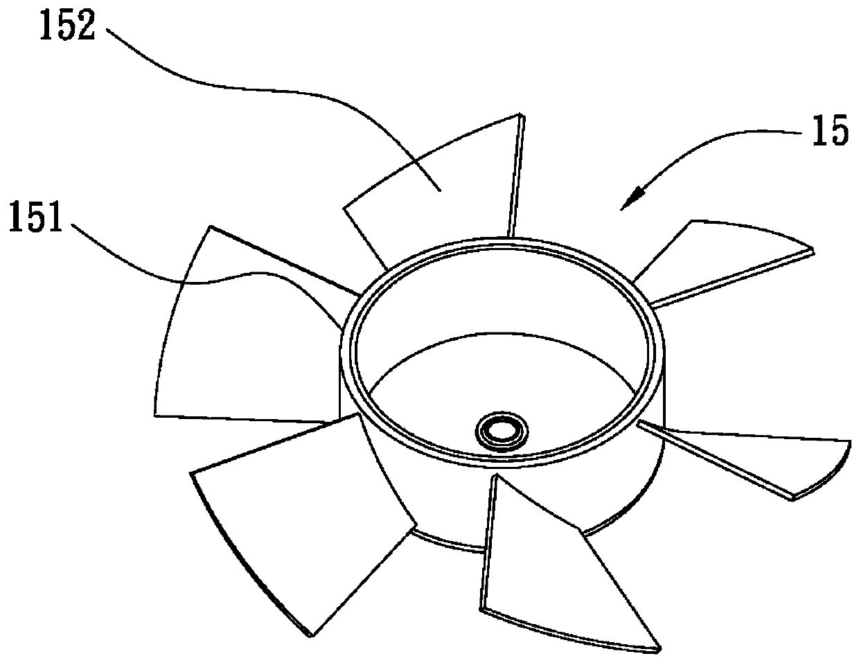 Test system and test method for fan blade resistance to fluid pressure