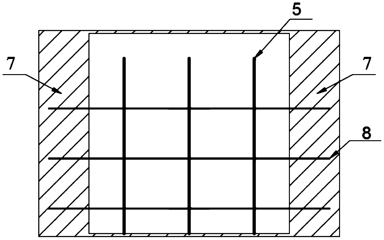 Inlet type cementing filling blocking wall and construction method thereof