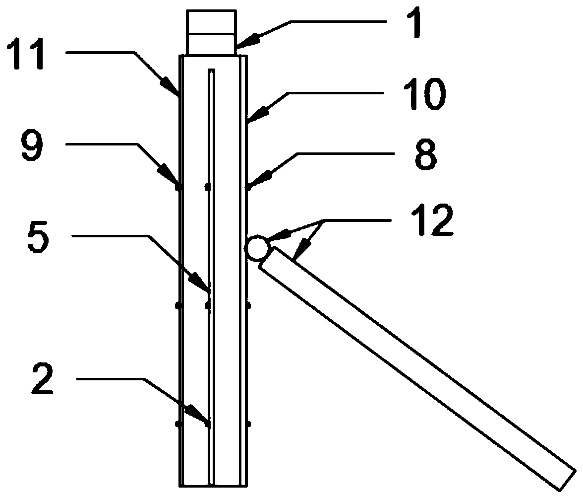 Inlet type cementing filling blocking wall and construction method thereof