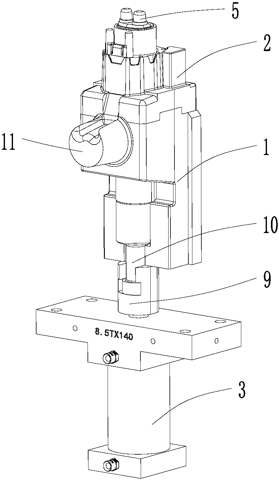Fast clamping device for cylinder head and cylinder sleeve